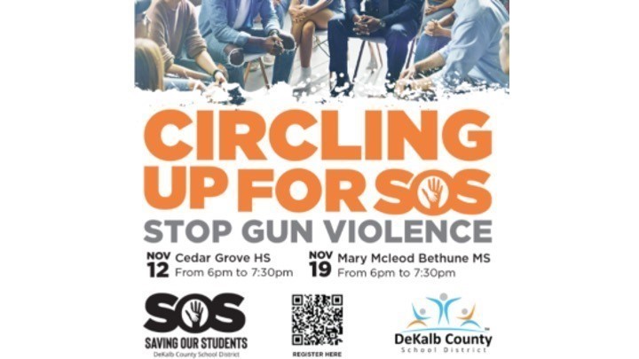 Circling up for SOS Stop Gun Violence