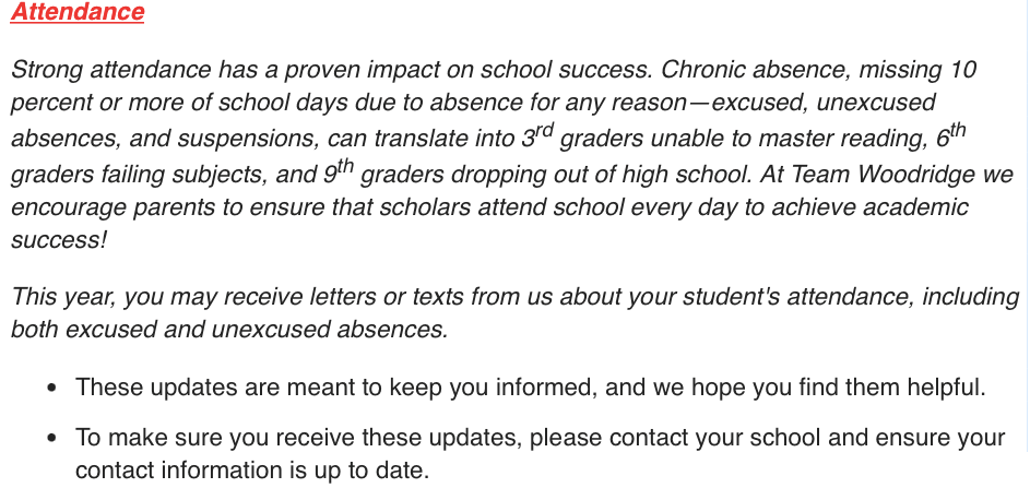 Strong attendance has a proven impact on school success