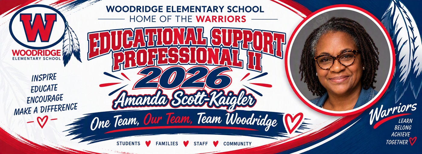 Woodridge Elementary's 2026 Educational Support Professional II: Mrs. Amanda Scott-Kaigler